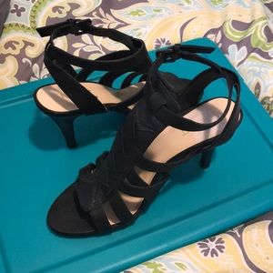 Strappy high heeled sandals